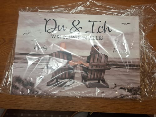 Customer photo review of Personalisierte Leinwand "Du und ich, wir schaffen alles"