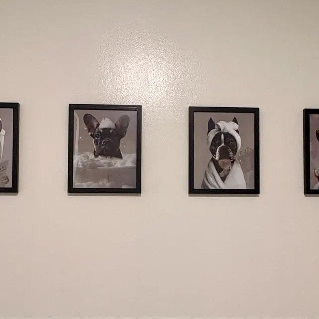 Customer photo review of Custom Dog Portrait for Bathroom