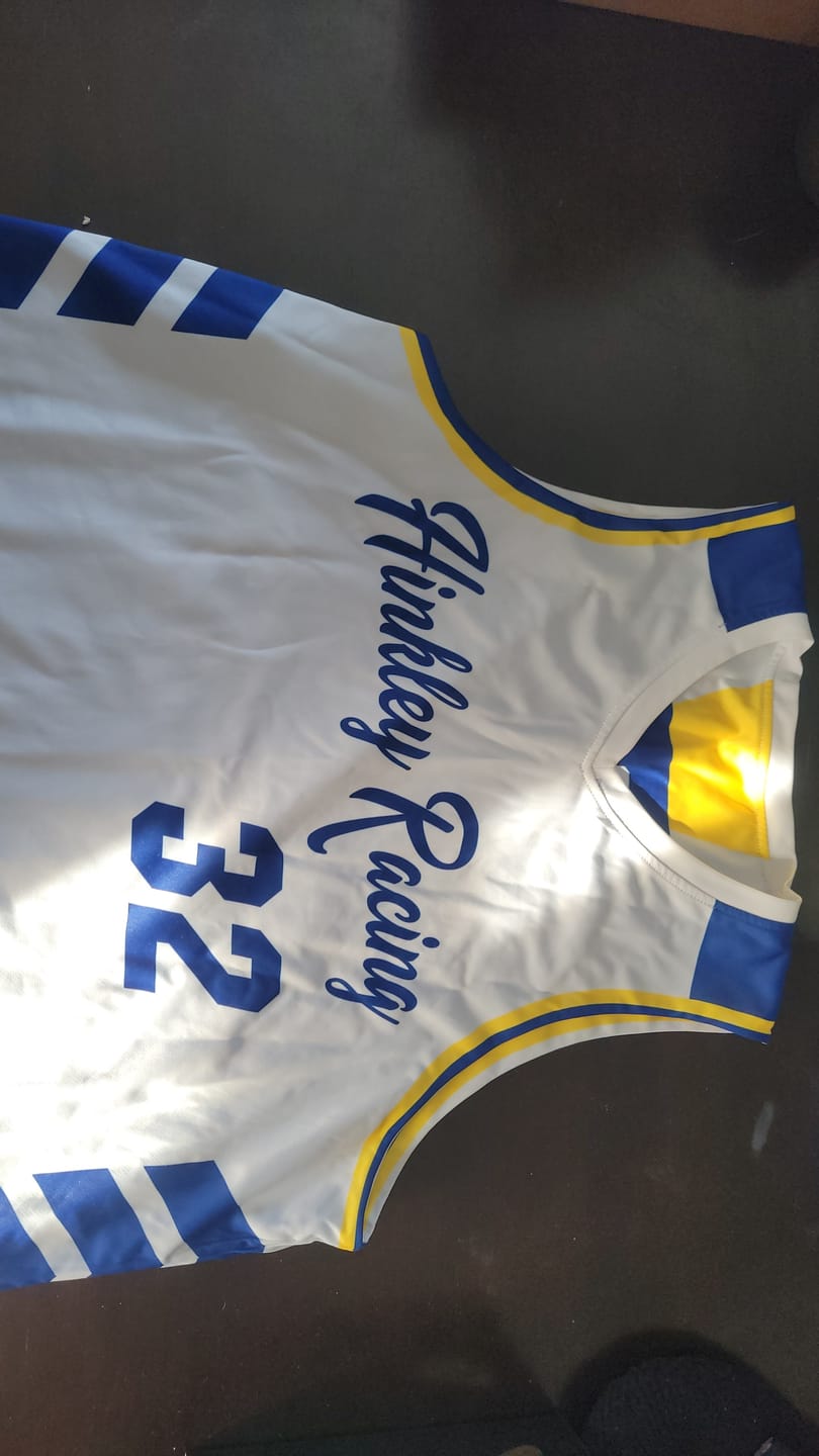 Customer photo review of Custom Navy White Reversible Double Side Tops Basketball Jersey