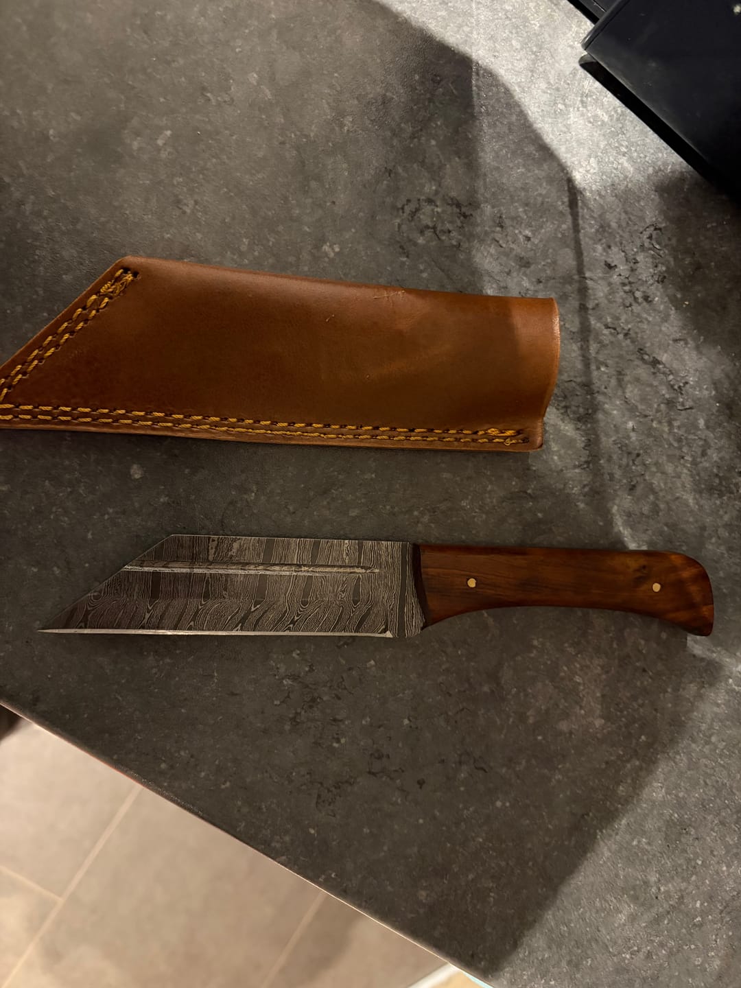 Customer photo review of Mystery Damascus Knife
