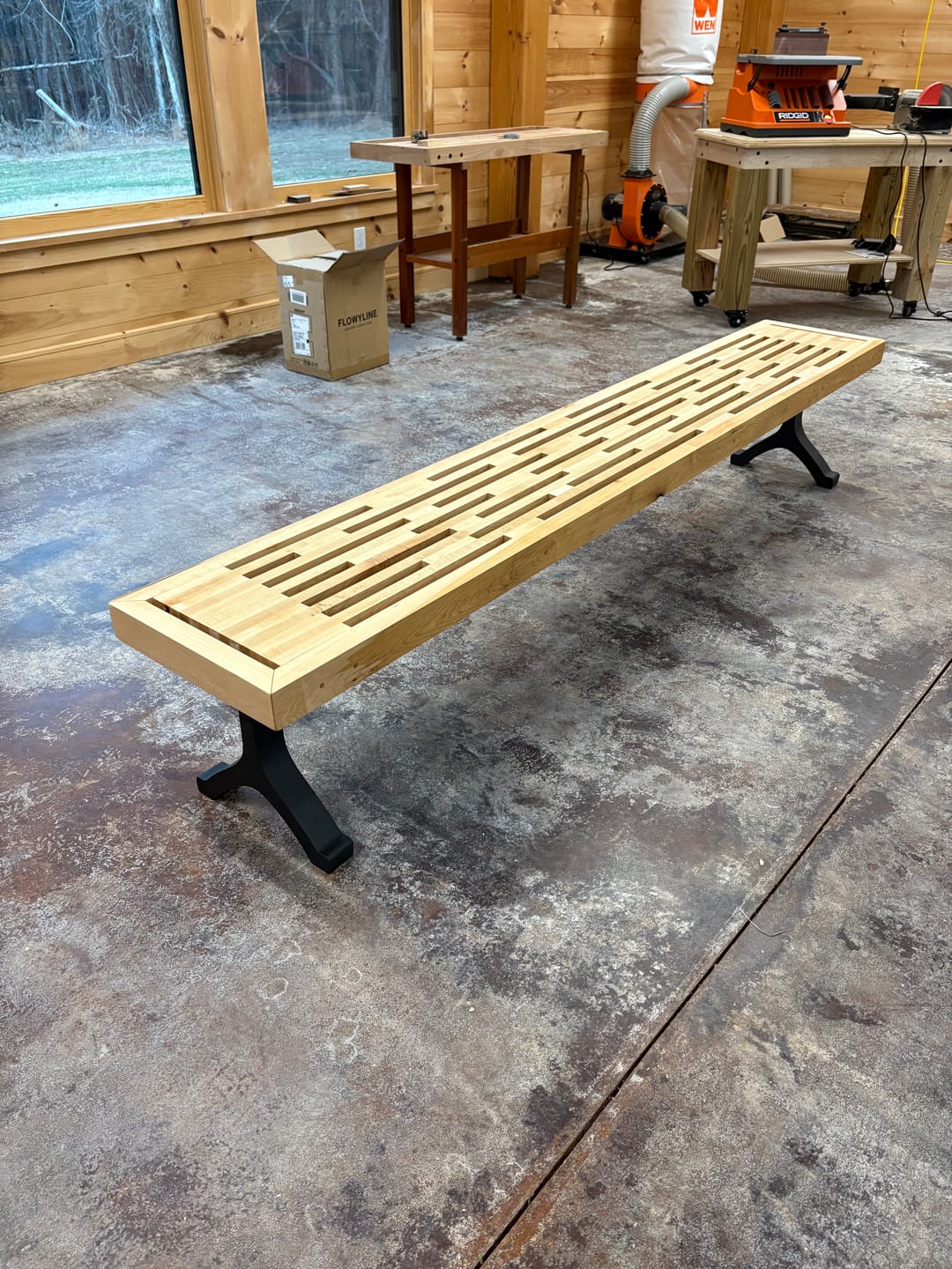 Customer photo review of Bench Legs 101 Wishbone 16.3" H Mid-Century Modern Style