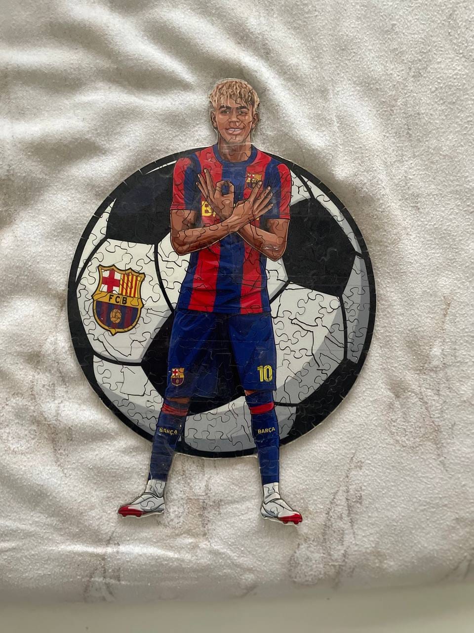 Customer photo review of Lamine Yamal - Holzpuzzle