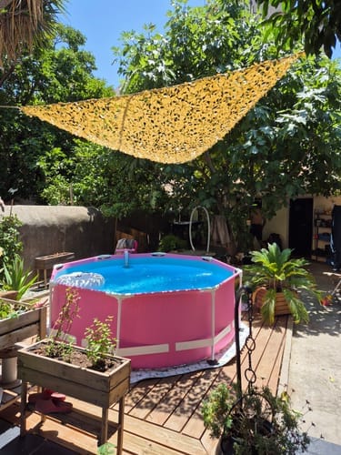 Customer photo review of Red de camuflaje triangular beige