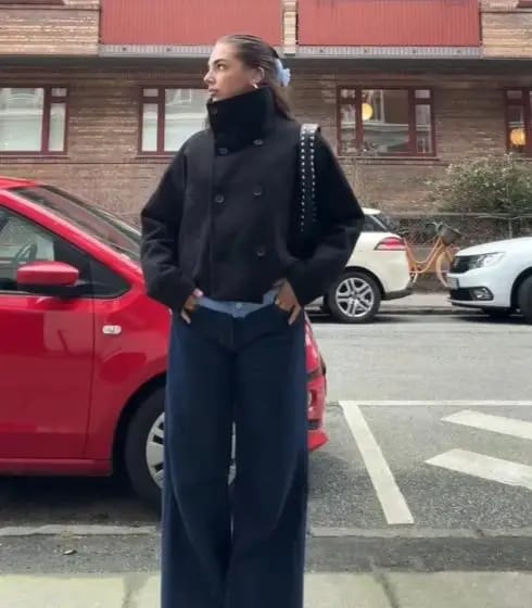 Customer photo review of Rikka Jacket with Stand Collar