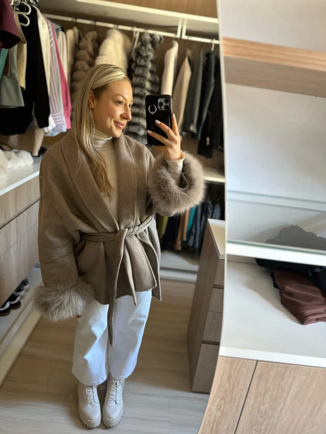 Customer photo review of Ellianna Faux Fur Coat