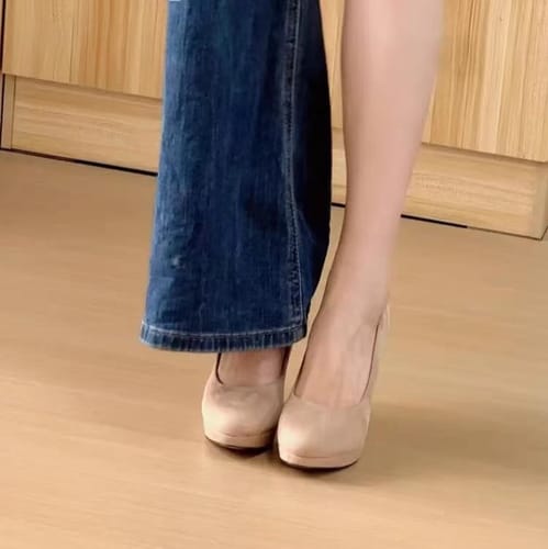 Customer photo review of Suede Ballet Shoes