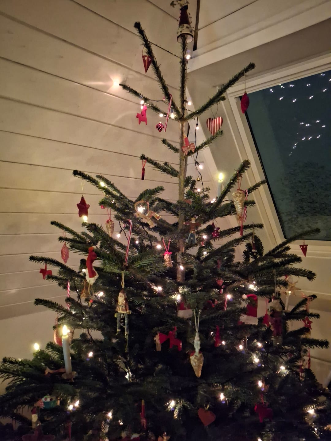 Customer photo review of Juletræslys belagt med stearin 6 stk