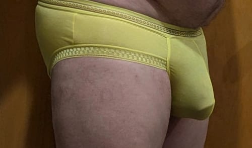 Customer photo review of Men's Sexy Hollow Low-rise Briefs