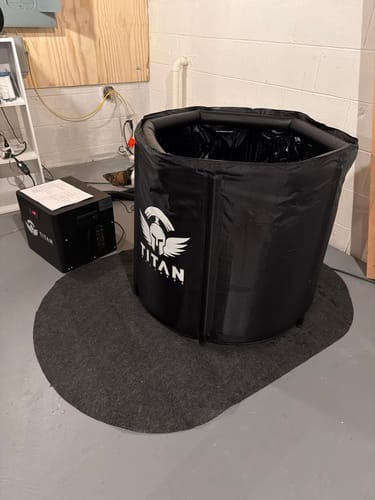 Customer photo review of Bravo Cold Plunge Tub + Chiller Bundle