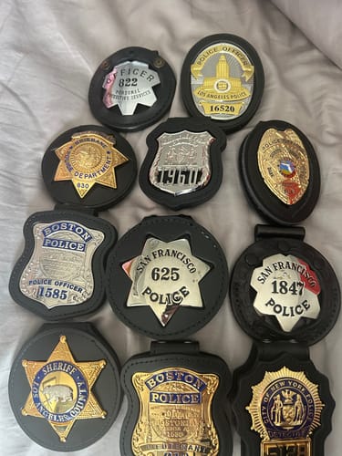 Customer photo review of NY New York Police Officer Badge Replica Movie Props *Customizable Badge Number*