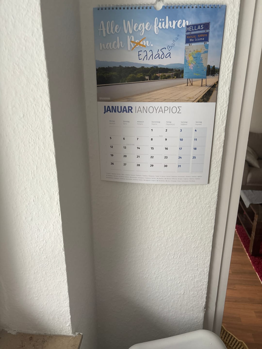 Customer photo review of DU BIST GRIECHE Kalender 2026