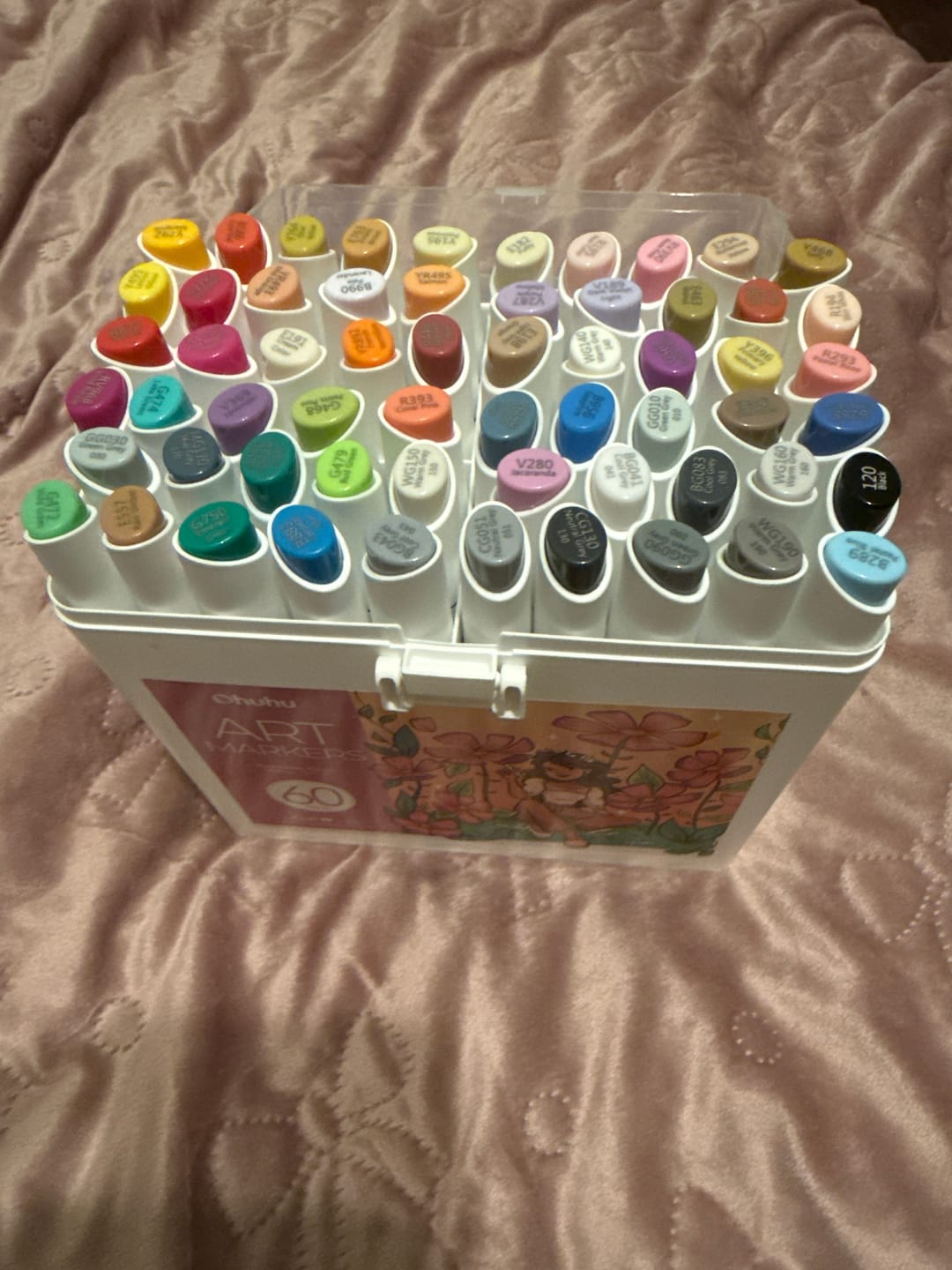 Customer photo review of Ohuhu Kaala Dual Tips Alcohol Art Markers- 60 Colors Illustrations