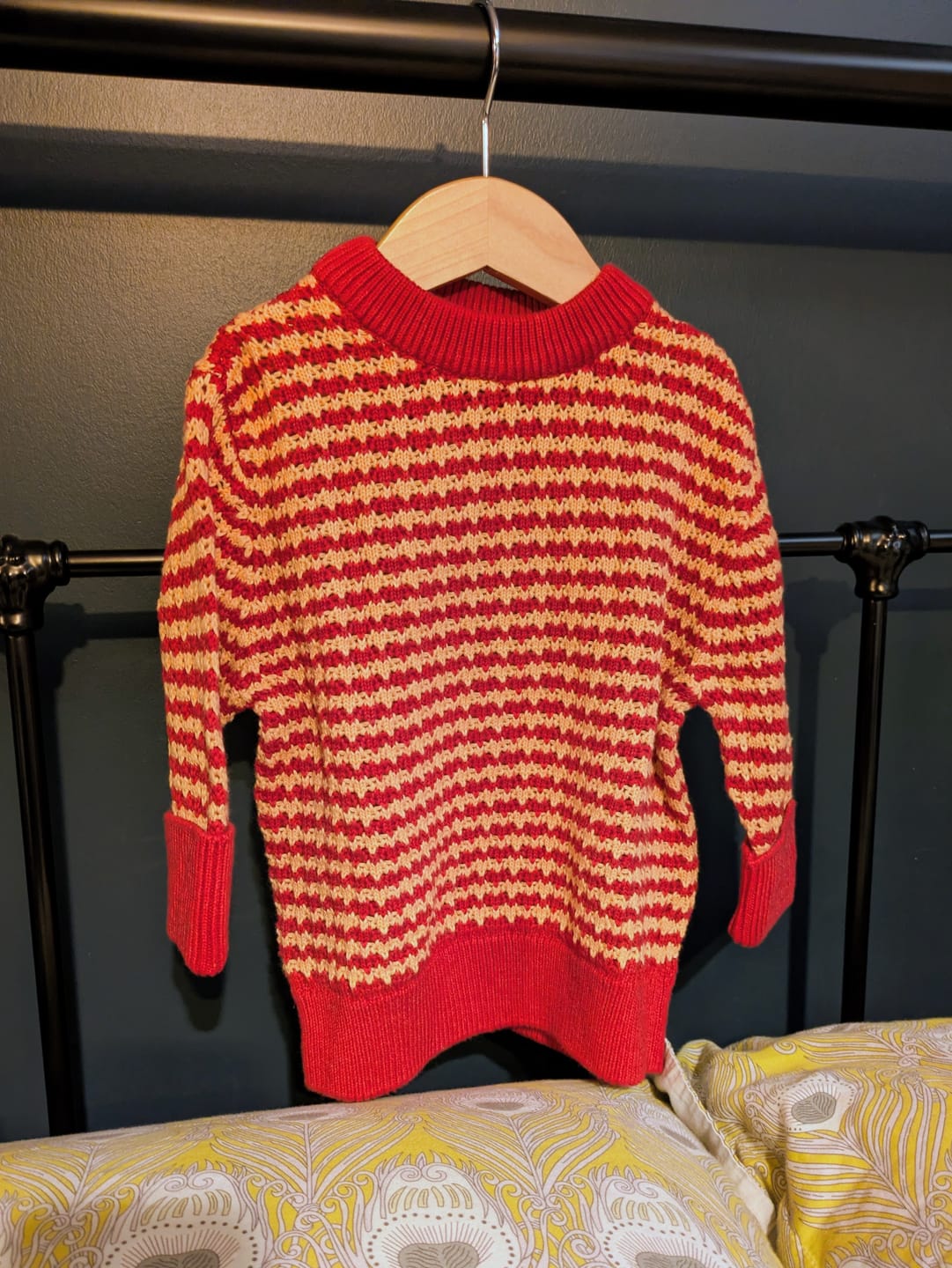 Customer photo review of Juniper Striped Snuggly Knitted Jumper