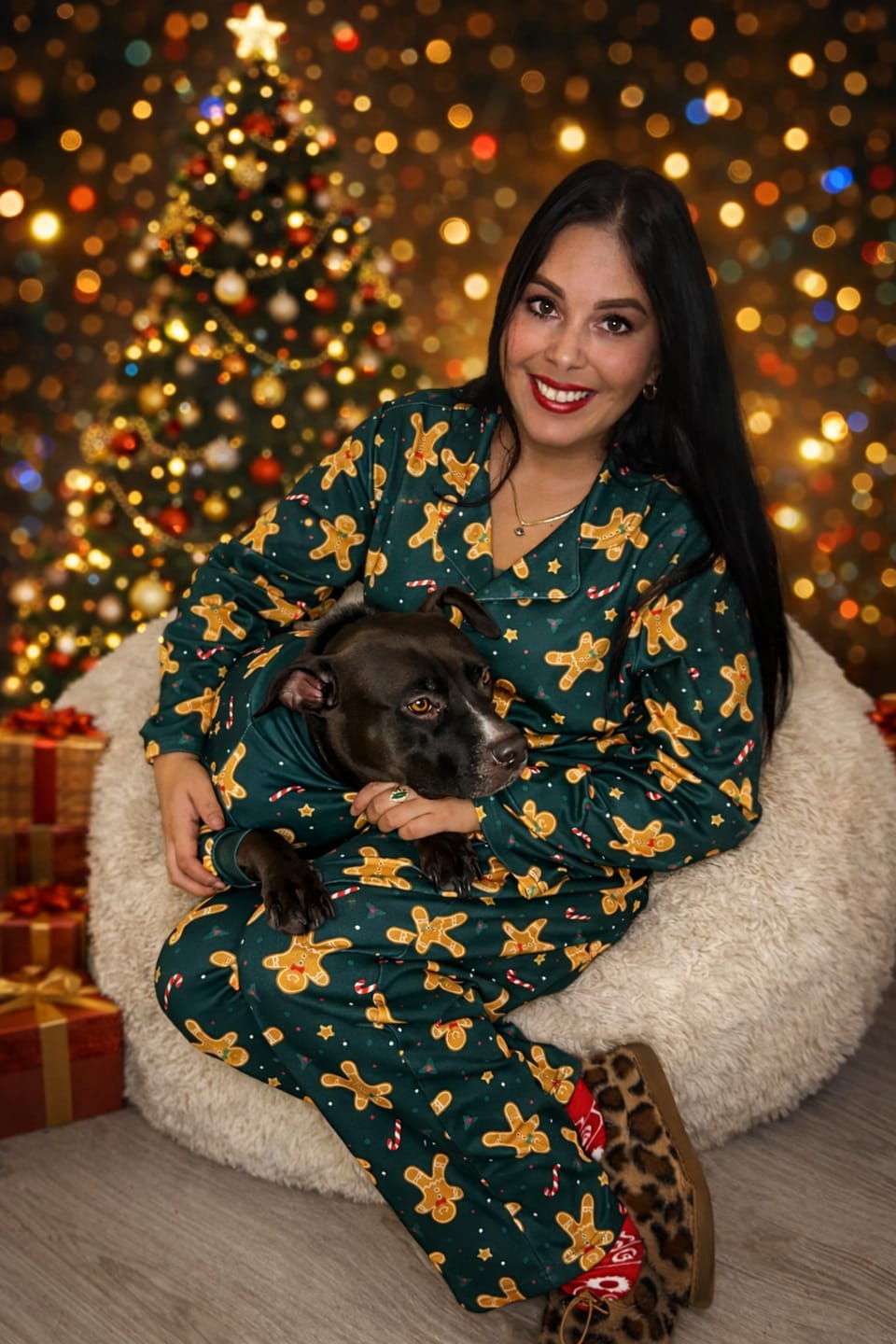 Customer photo review of Christmas Pajama Top - Gingerbread Man