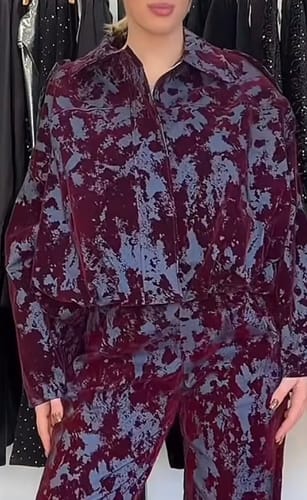 Customer photo review of Σετ velvet τζάκετ και παντελόνι