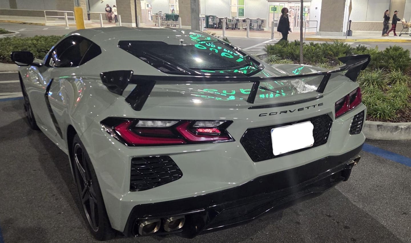 Customer photo review of Chevrolet Corvette C8 License Plate Backing