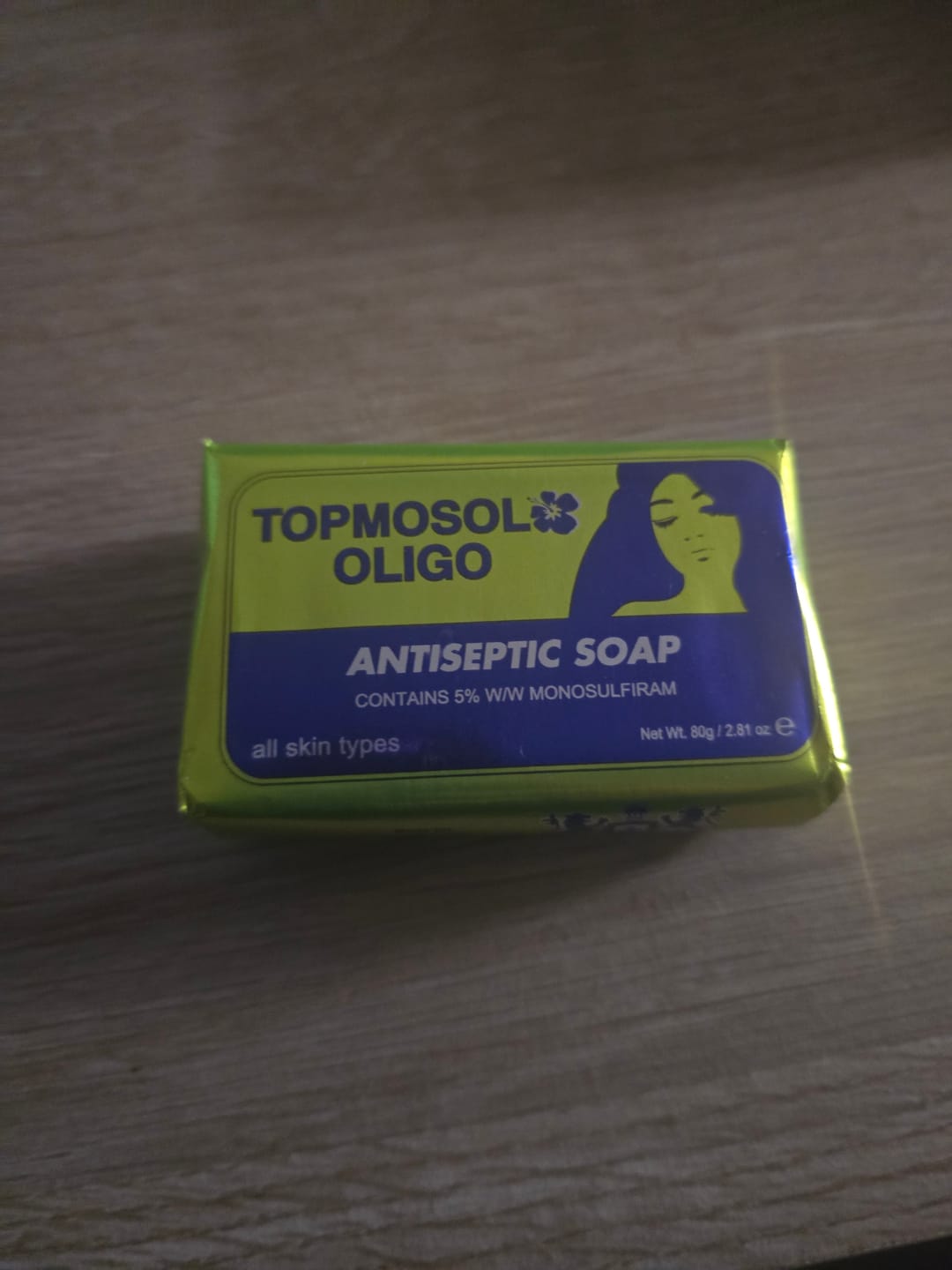 Customer photo review of Topmosol Oligo Antiseptic Soap For All Skin Types 80g / 2.81 oz