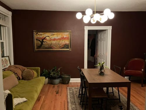 Customer photo review of Opal Glass Globe Sputnik Chandelier