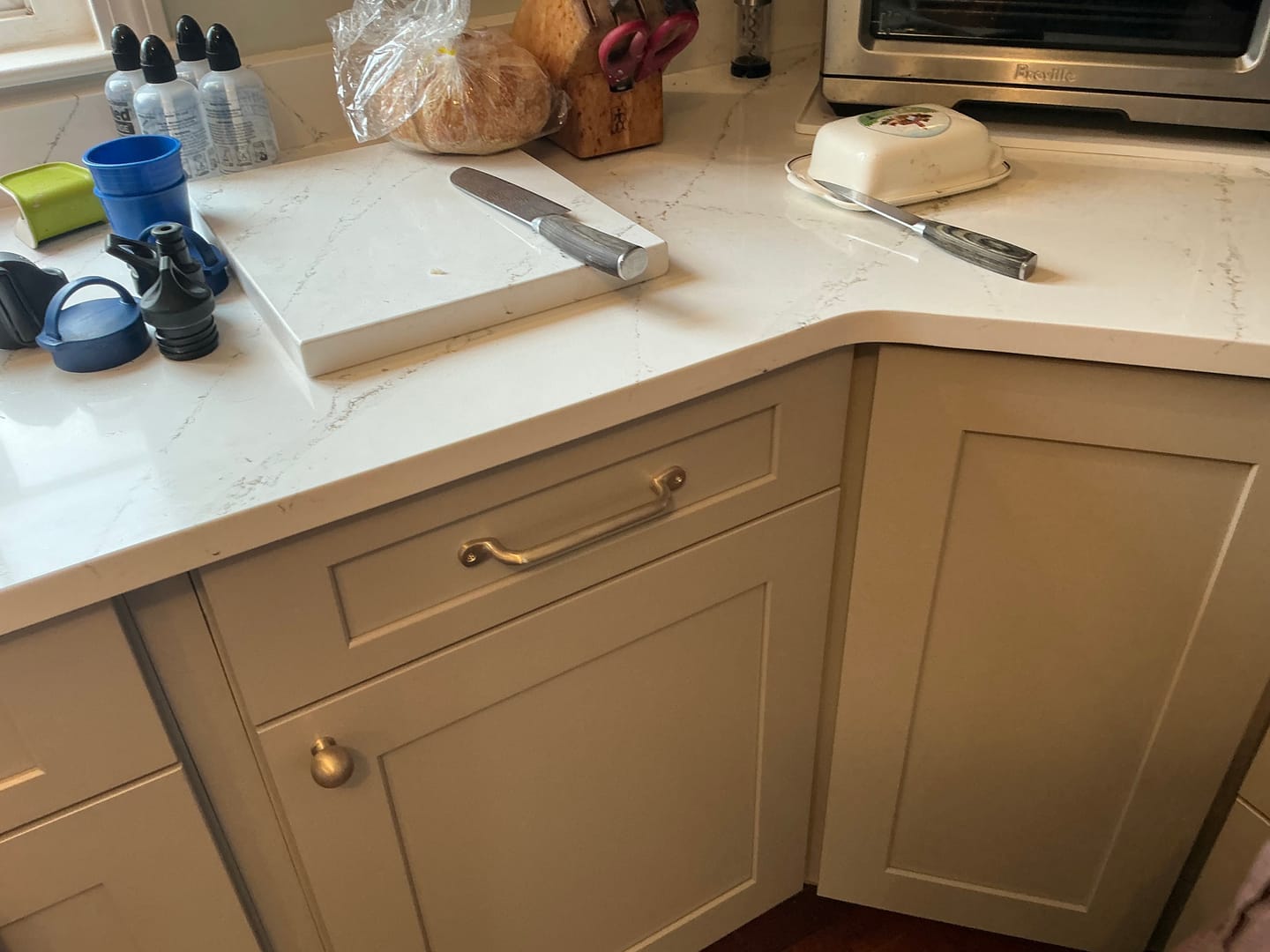 Customer photo review of Serene Cabinet Pulls - Brass Brushed