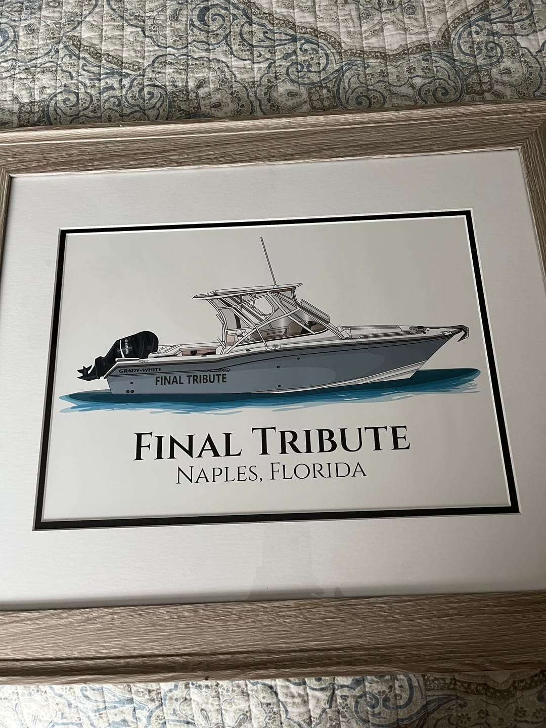 Customer photo review of Custom Boat Print