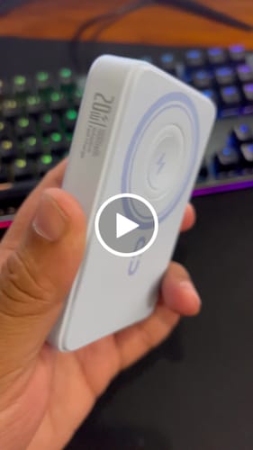 Customer video review of Romoss 5000 & 10,000mAH 20W Magsafe Wireless Powerbank