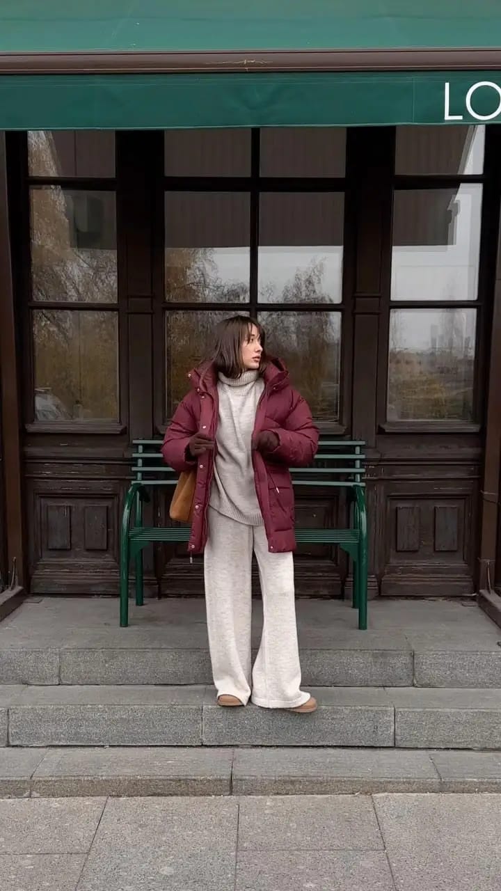Customer photo review of Dorothy Drawstring Hooded Puffer Coat
