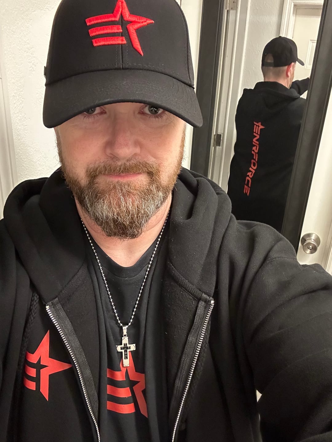 Customer photo review of Rogue Snapback - Black/Red