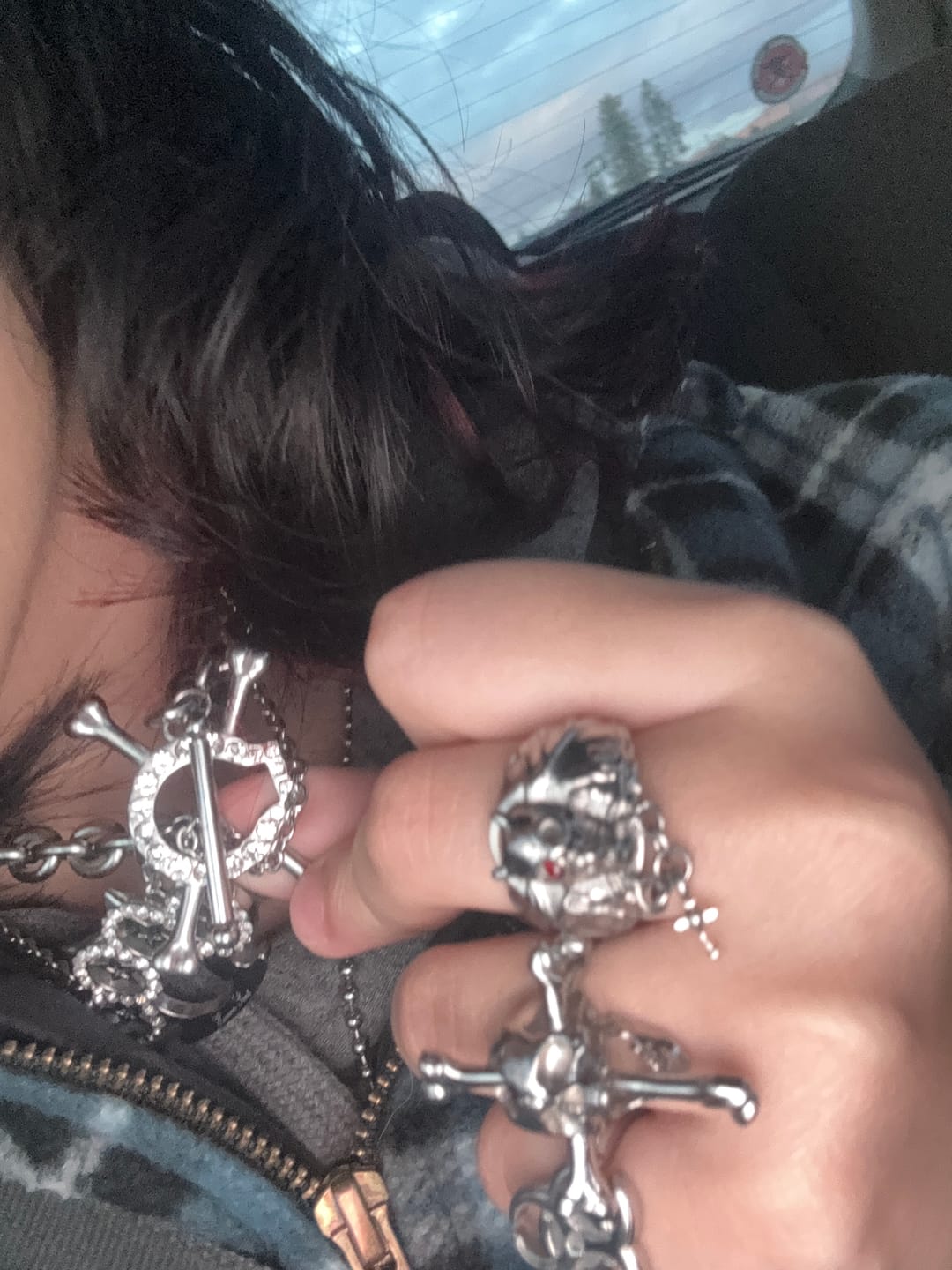 Customer photo review of Deathwish Necklace