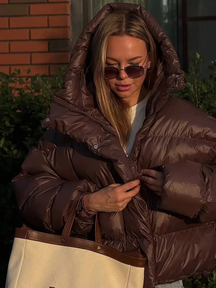 Customer photo review of Jaliyah Short Hooded Puffer Jacket