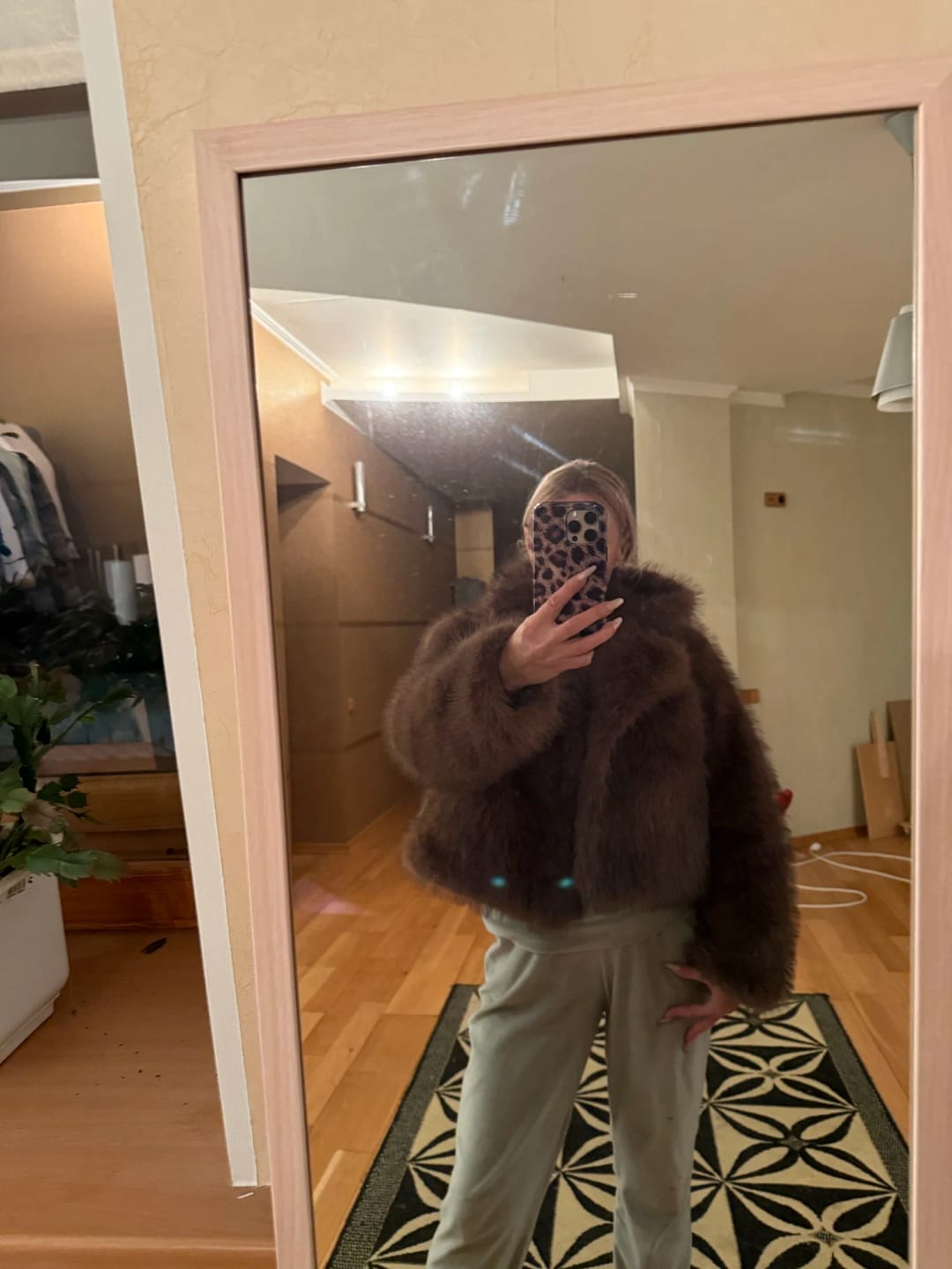 Customer photo review of Estelle Faux Fur Coat