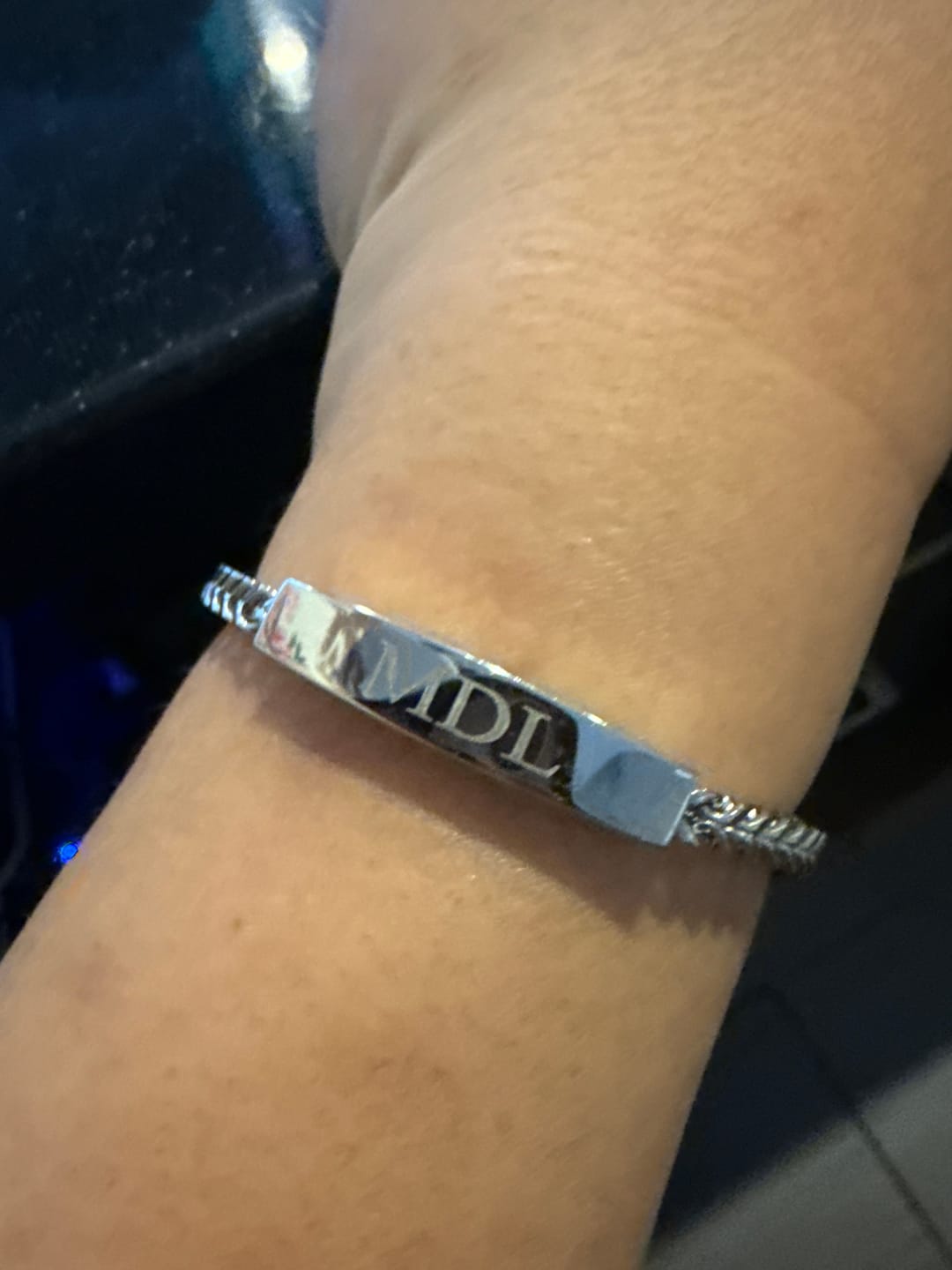 Customer photo review of Franco Link ID Urn Bracelet | 4MM