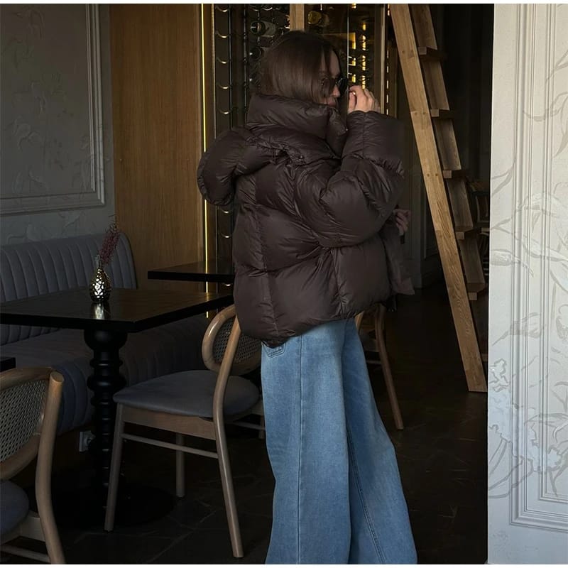 Customer photo review of Jaliyah Short Hooded Puffer Jacket
