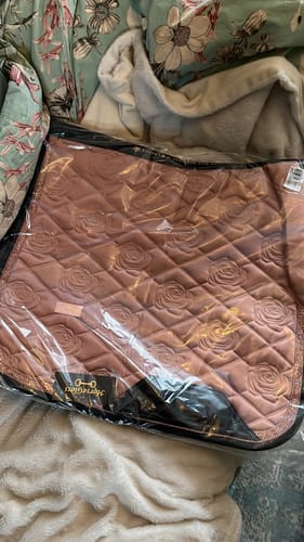 Customer photo review of SERENA - DRESSAGE SADDLE PAD | ROSE GOLD