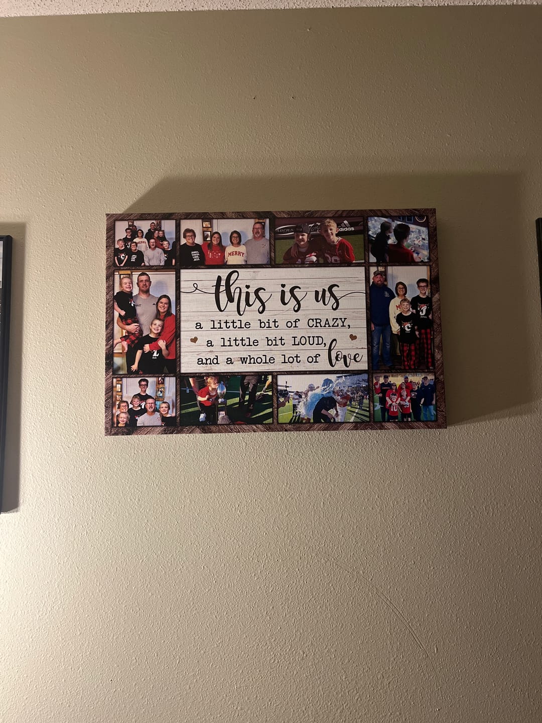 Customer photo review of Family Canvas -  Personalized Canvas Prints - Custom Family Photo Gifts, This Is Us Picture Collage Canvas