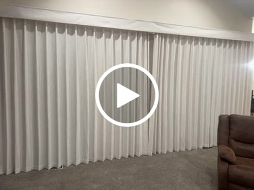 Customer video review of SmartWings Motorized Linen Drapery 50%/70%/100% Blackout Daphne