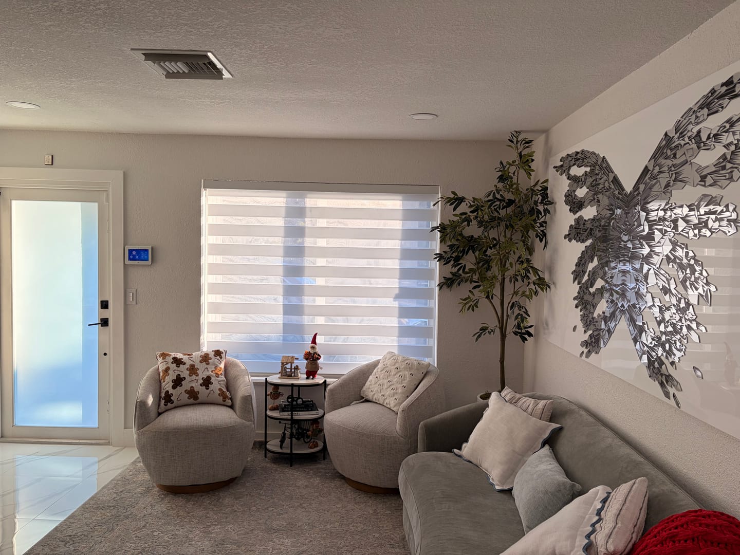 Customer photo review of Custom Dual Layer Zebra Shades