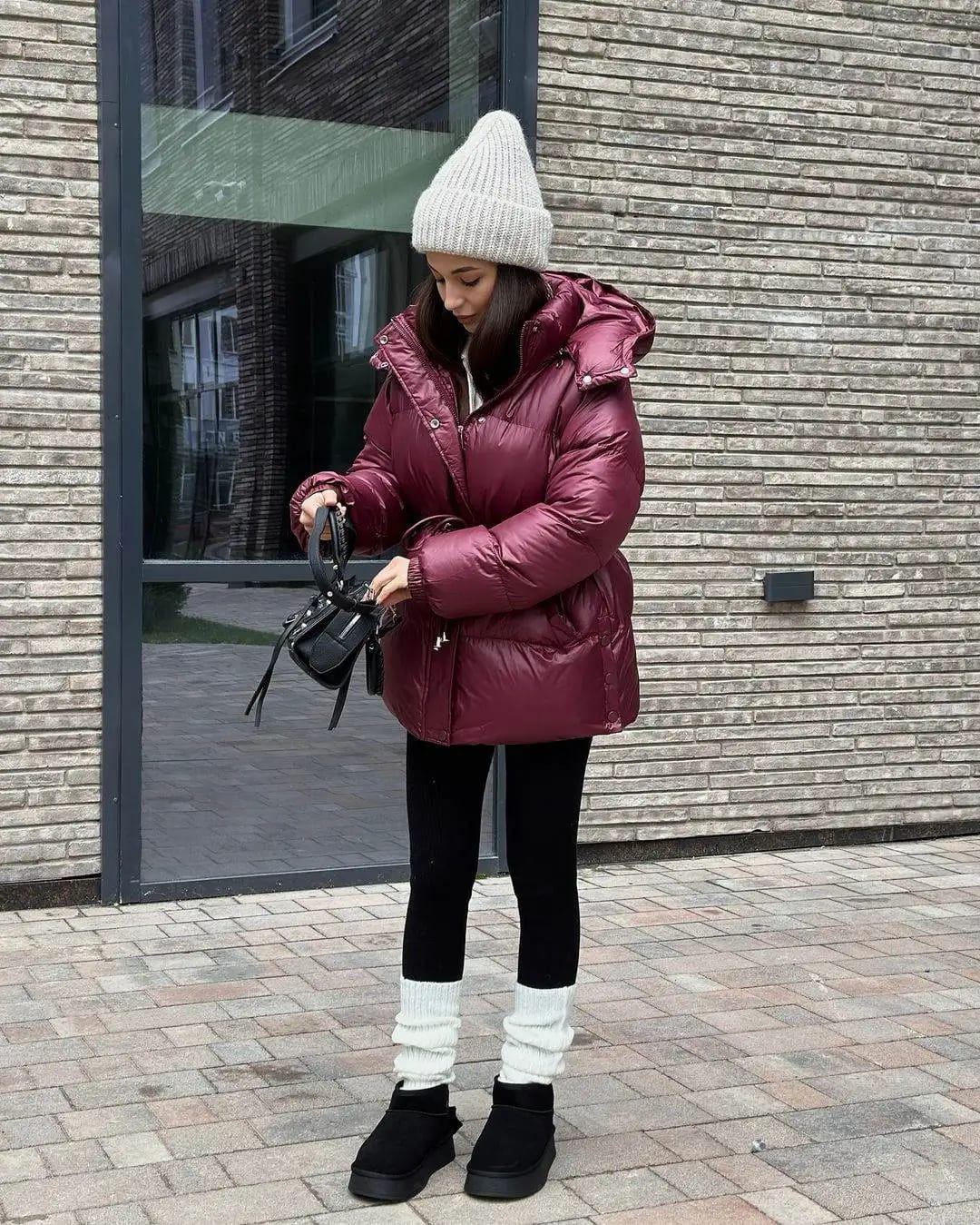 Customer photo review of Dorothy Drawstring Hooded Puffer Coat