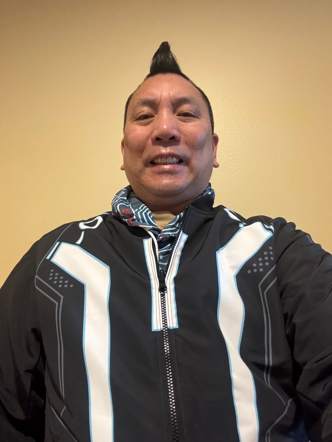 Customer photo review of Disney's Tron Legacy "Light Suit" – Reversible Bomber Jacket