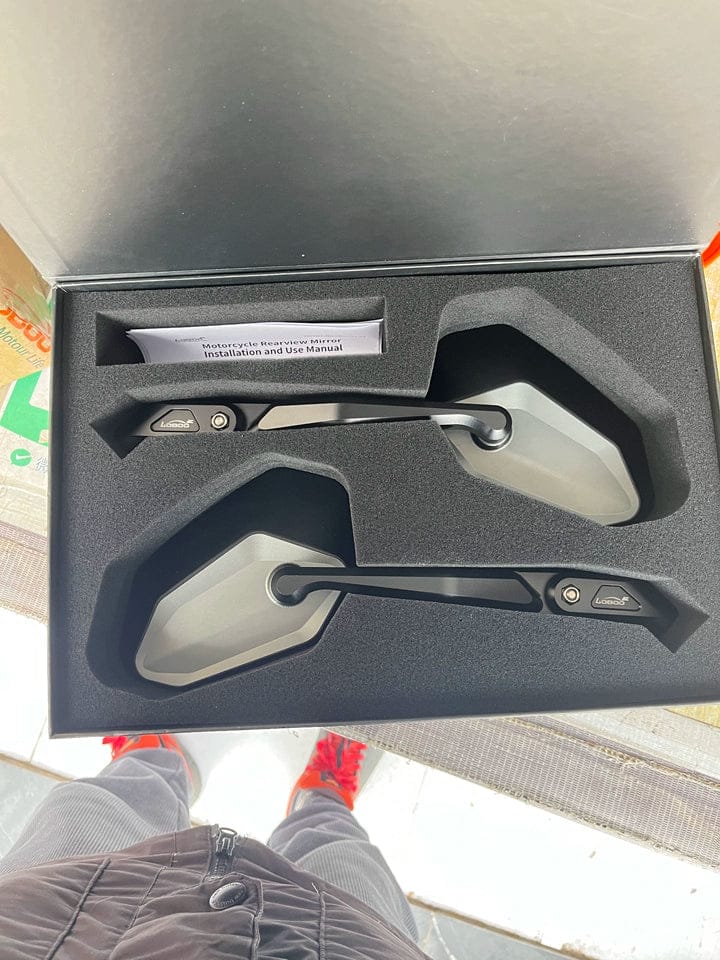 Customer photo review of LOBOO RM02 CNC Foldable Mirrors for Adventure Bikes | Anti-Glare Wide Angle Lens
