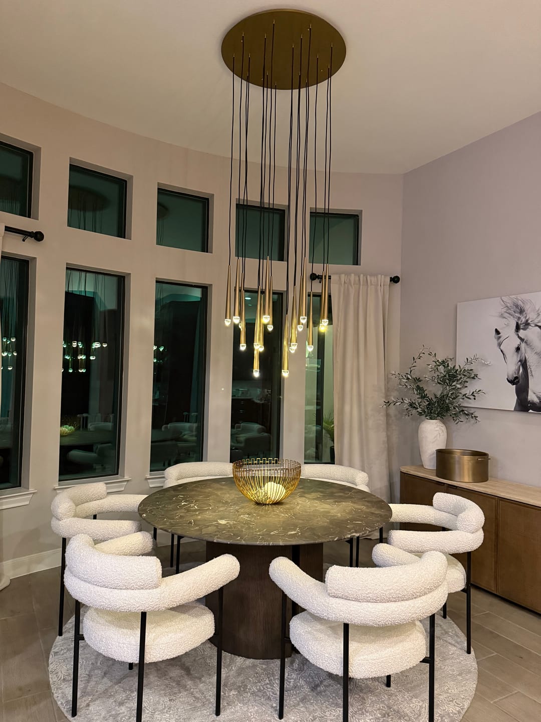 Customer photo review of Contemporary Chandelier for High Ceiling Living Room & Foyer