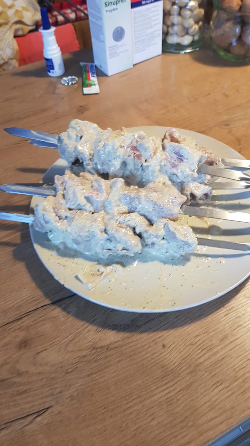 Customer photo review of Schweine-Schaschlik Klassiker – mit Zwiebeln, Pfeffer & Essig | mySchaschlik