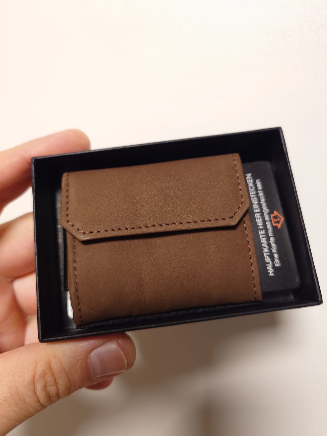 Customer photo review of Nano Boy Pocket card holder wallet with leather coin pocket