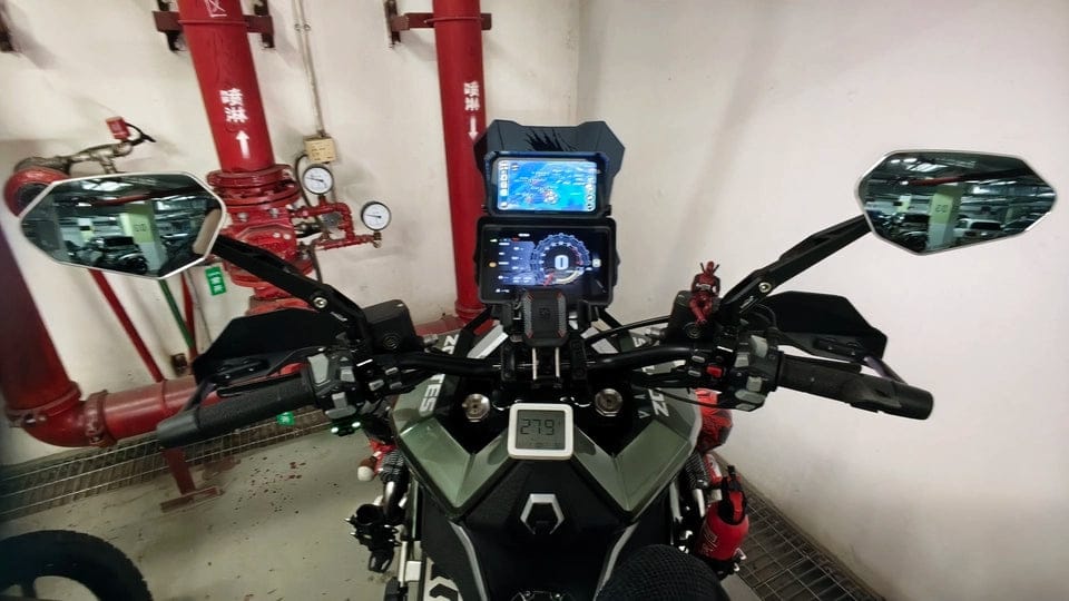 Customer photo review of LOBOO RM02 CNC Foldable Mirrors for Adventure Bikes | Anti-Glare Wide Angle Lens