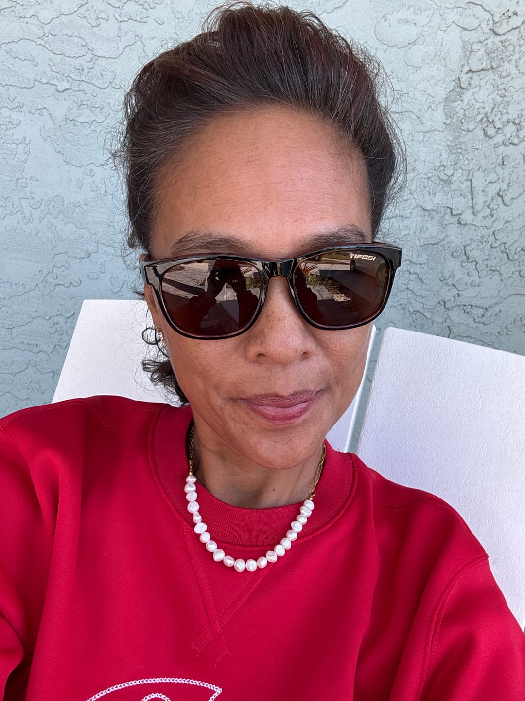 Customer photo review of Rhoni® 14K Gold Paper Clip Pearl Necklace (Bundle)