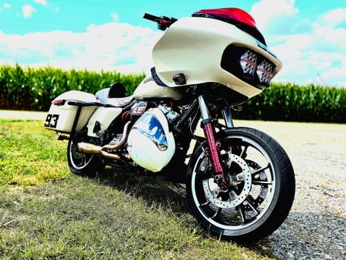 Customer photo review of Daytona Glide Modular Motorcycle Helmet - DOT Approved, Bluetooth Ready, Dual Visor, Men/Women/Youth - Hi-Gloss White