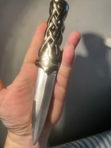 Customer photo review of Celtic Knotwork Dagger