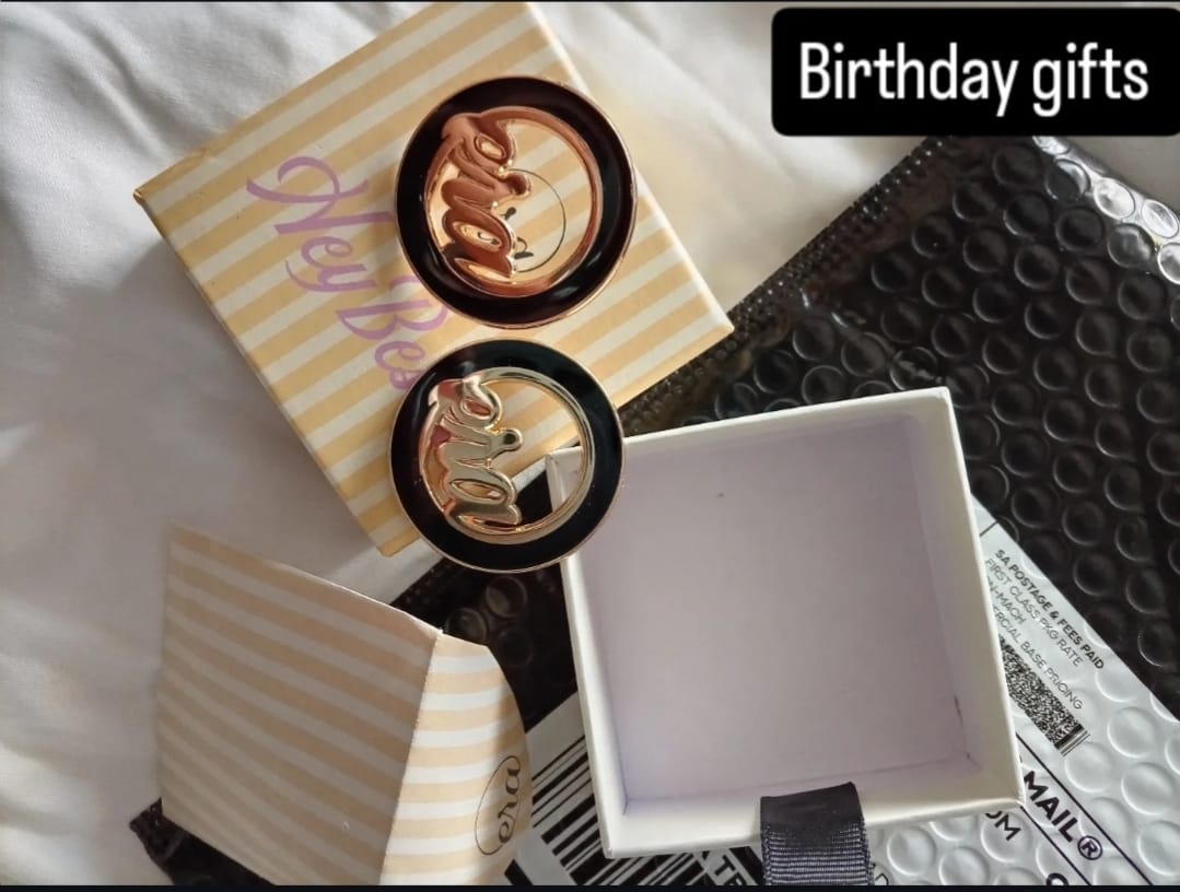 Customer photo review of Gold Diva Earrings