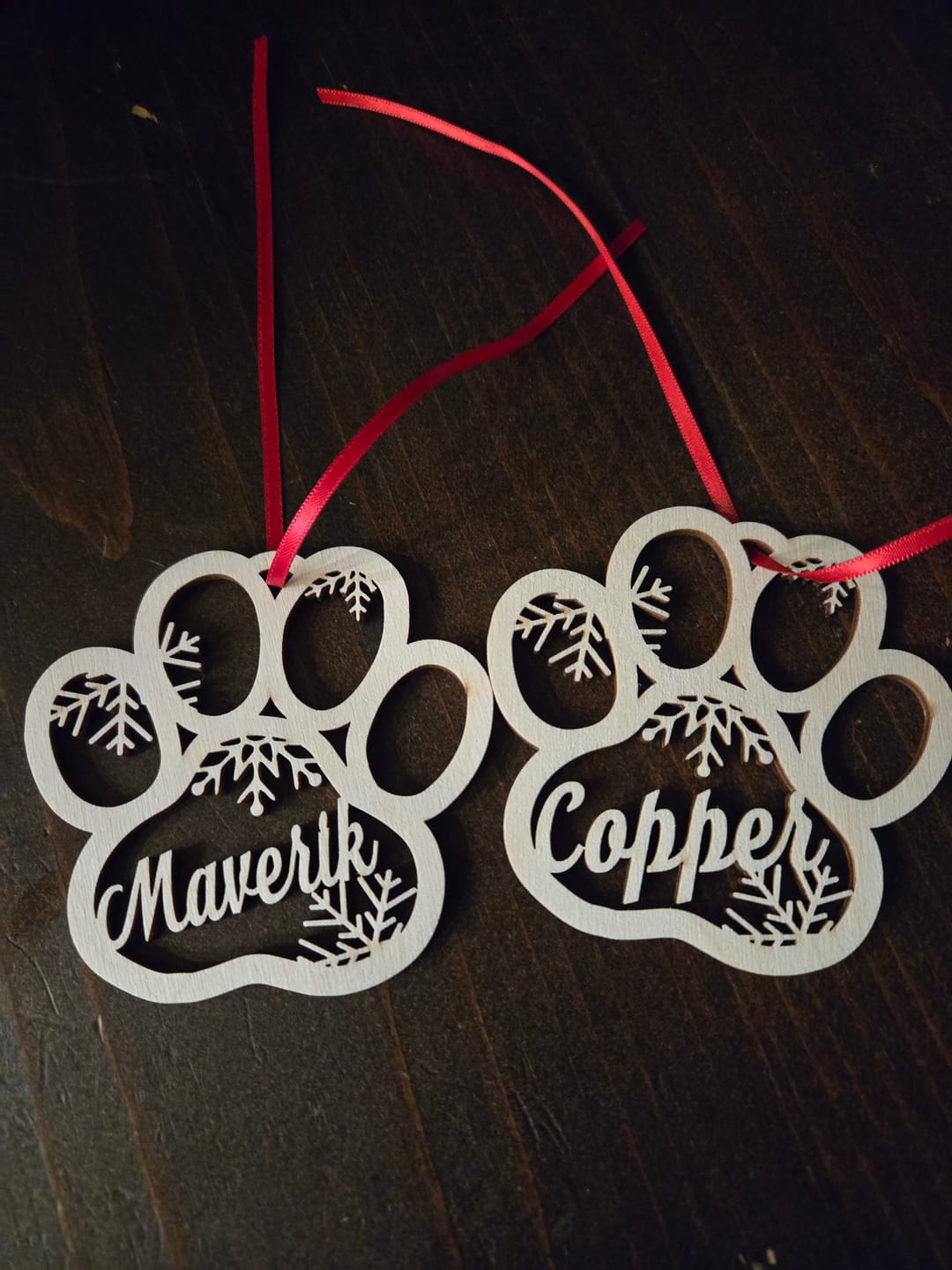 Customer photo review of Personalized Pet Christmas Ornament