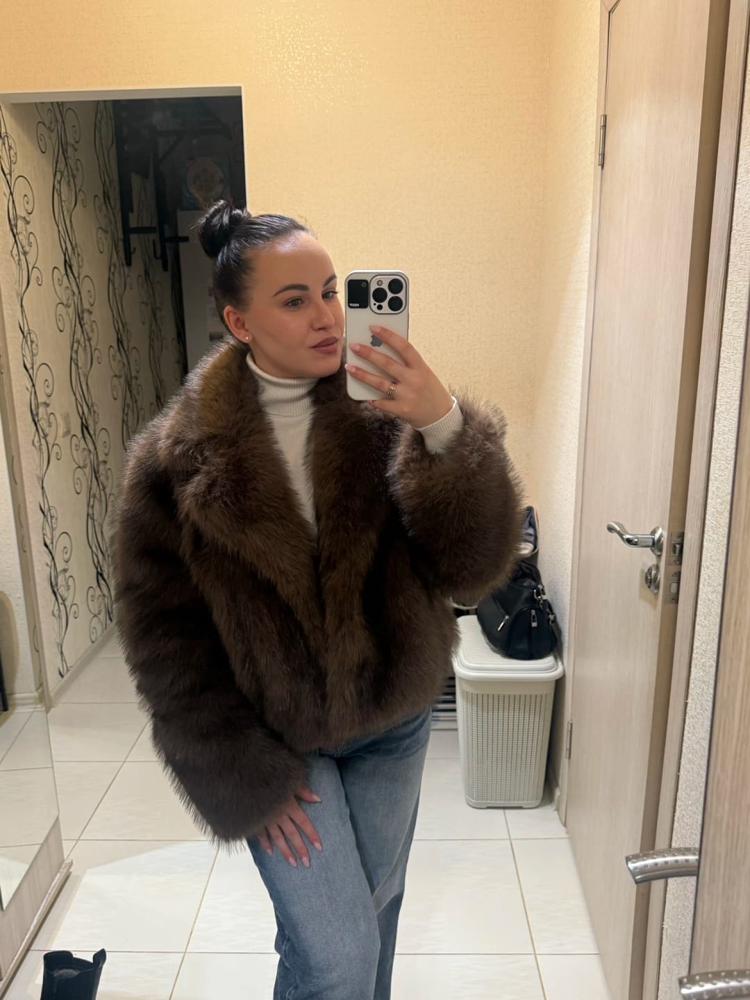 Customer photo review of Estelle Faux Fur Coat