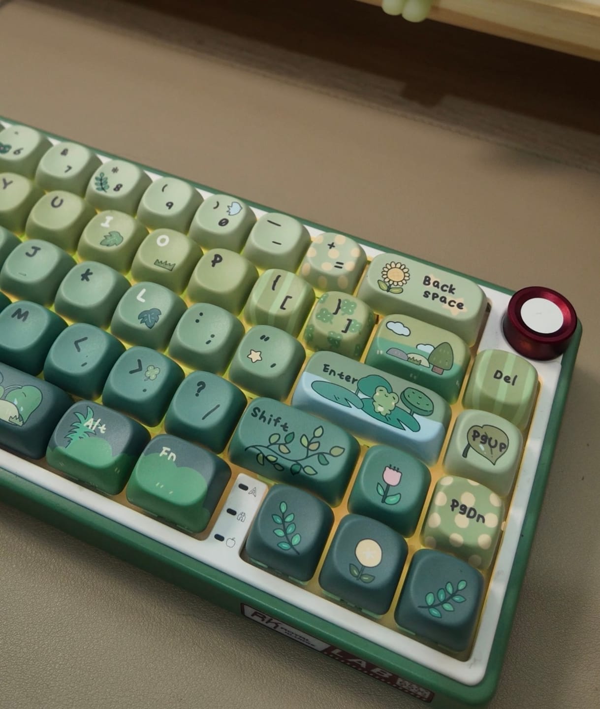 Customer photo review of KiiBOOM X Cosydiaries Rainy Froggy Day Keycap Set